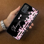 Pink Floral Customize Glass Case Cover For Poco - ShopOnCliQ
