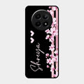 Pink Floral Customize Glass Case Cover For Realme 12 5G