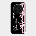Pink Floral Customize Glass Case Cover For Realme 12 Plus 5G