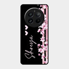 Pink Floral Customize Glass Case Cover For Realme 12 Pro 5G