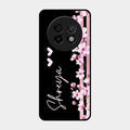 Pink Floral Customize Glass Case Cover For Realme 13 Plus 5G