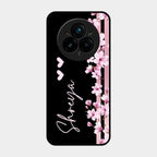 Pink Floral Customize Glass Case Cover For Realme 14 Pro 5G