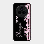 Pink Floral Customize Glass Case Cover For Realme 14 Pro Plus 5G