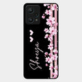 Pink Floral Customize Glass Case Cover For Realme 9 Pro 5G
