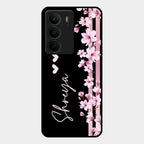Pink Floral Customize Glass Case Cover For Realme C75 5G