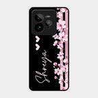 Pink Floral Customize Glass Case Cover For Realme Gt 7 Pro