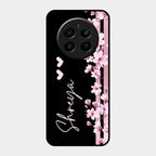 Pink Floral Customize Glass Case Cover For Realme Narzo 70 5G
