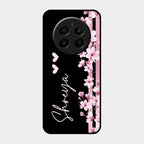 Pink Floral Customize Glass Case Cover For Realme Narzo 70 Pro 5G