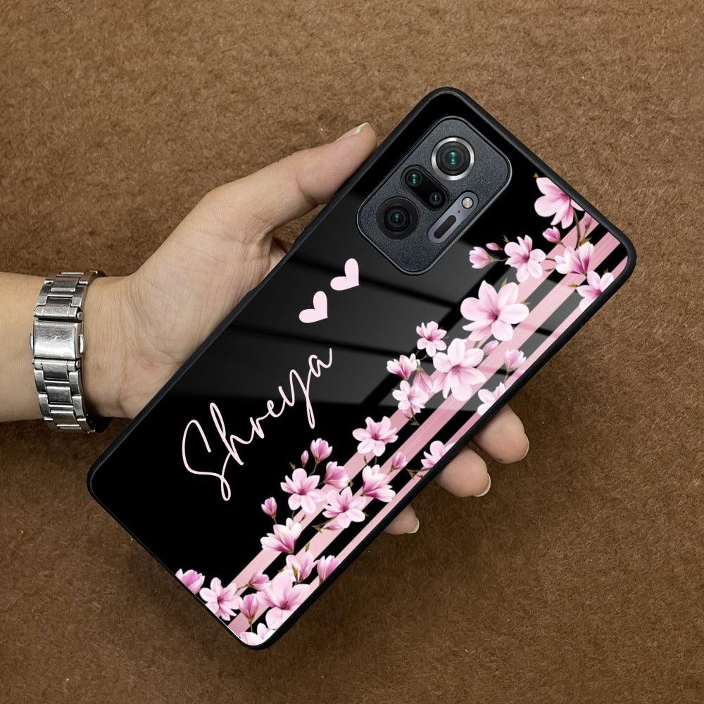 Pink Floral Customize Glass Case Cover For Redmi/Xiaomi - ShopOnCliQ