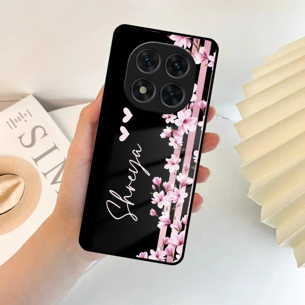 Pink Floral Customize Glass Case Cover For Poco - ShopOnCliQ