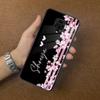 Pink Floral Customize Glass Case Cover For Poco - ShopOnCliQ