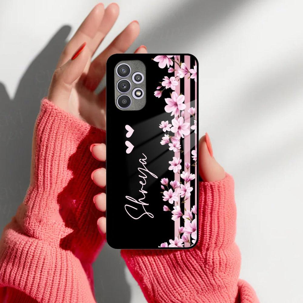Pink Floral Customize Glass Case Cover For Samsung - ShopOnCliQ