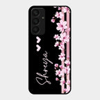 Pink Floral Customize Glass Case Cover For Samsung Galaxy A25 5G