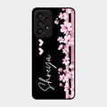 Pink Floral Customize Glass Case Cover For Samsung Galaxy A53 5G