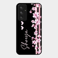 Pink Floral Customize Glass Case Cover For Samsung Galaxy A54 5G