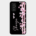 Pink Floral Customize Glass Case Cover For Samsung Galaxy F23 5G