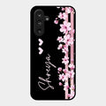 Pink Floral Customize Glass Case Cover For Samsung Galaxy F36 5G