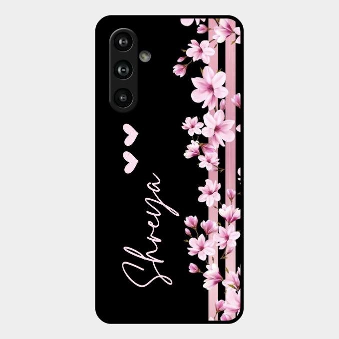 Pink Floral Customize Glass Case Cover For Samsung Galaxy F54 5G