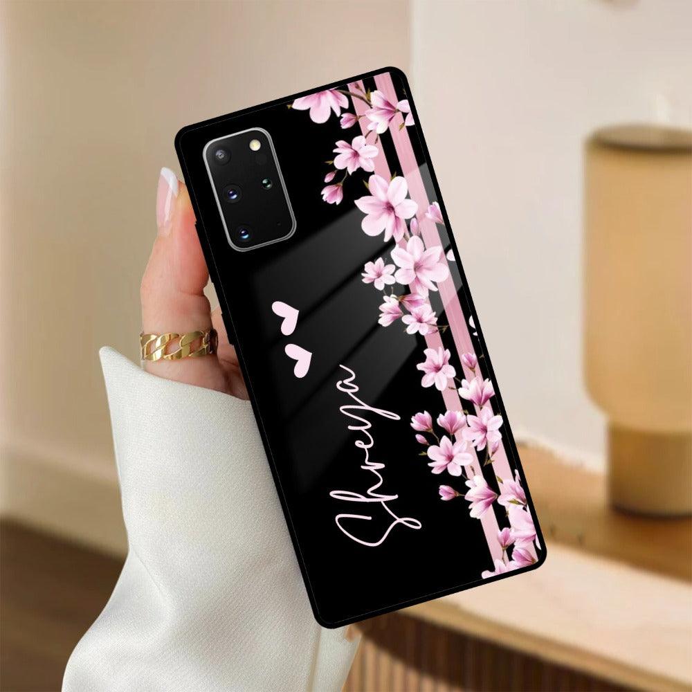 Pink Floral Customize Glass Case Cover For Samsung - ShopOnCliQ