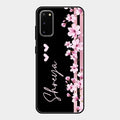 Pink Floral Customize Glass Case Cover For Samsung Galaxy S20