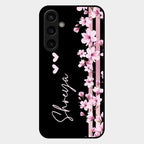 Pink Floral Customize Glass Case Cover For Samsung Galaxy S23 Fe 5G
