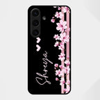 Pink Floral Customize Glass Case Cover For Samsung Galaxy S25 FE 5G