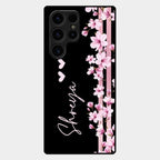 Pink Floral Customize Glass Case Cover For Samsung Galaxy S26 Ultra 5G