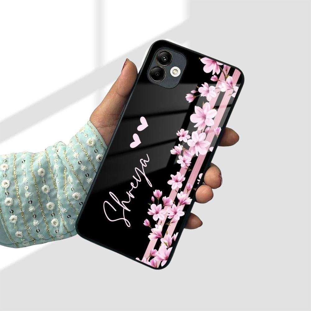 Pink Floral Customize Glass Case Cover For Samsung - ShopOnCliQ