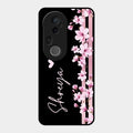 Pink Floral Customize Glass Case Cover For Vivo T4 Ultra 5G