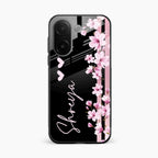 Pink Floral Customize Glass Case Cover For Vivo V60e 5G