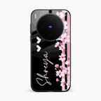 Pink Floral Customize Glass Case Cover For Vivo X300 5G