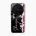 Pink Floral Customize Glass Case Cover For Vivo X300 Pro 5G
