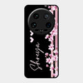 Pink Floral Customize Glass Case Cover For Xiaomi 14 Ultra