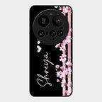 Pink Floral Customize Glass Case Cover For Xiaomi 15 Ultra 5G