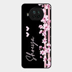 Pink Floral Customize Glass Case Cover For Xiaomi Mi 10I 5G