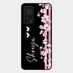 Pink Floral Customize Glass Case Cover For Xiaomi Mi 10T Pro 5G