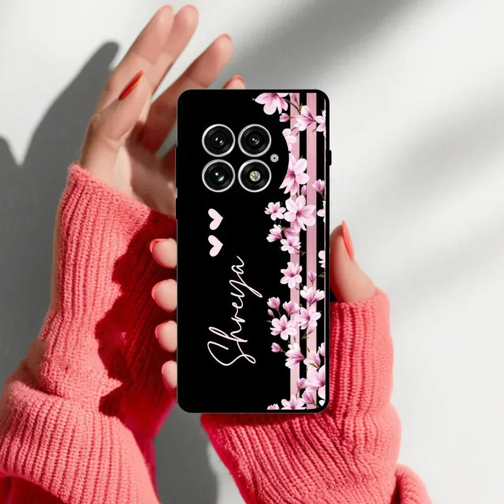 Pink Floral Customize Metal Case Cover For Oneplus - ShopOnCliQ