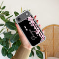 Pink Floral Customize Anti Yellow Clear Case For iPhone 17 Air