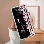 Pink Floral Customize Transparent Silicon Case For iQOO Neo 10 5G