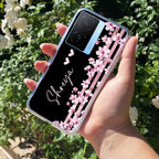 Pink Floral Customize Transparent Silicon Case For iQOO Z7s 5G