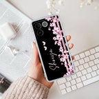 Pink Floral Customize Transparent Silicon Case For Vivo