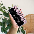Pink Floral Customize Anti Yellow Case For OnePlus 8t / OnePlus 9R