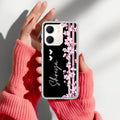 Pink Floral Customize Anti Yellow Case For Oppo A5X 5G