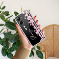 Pink Floral Customize Transparent Silicon Case For Realme 10 Pro 5G