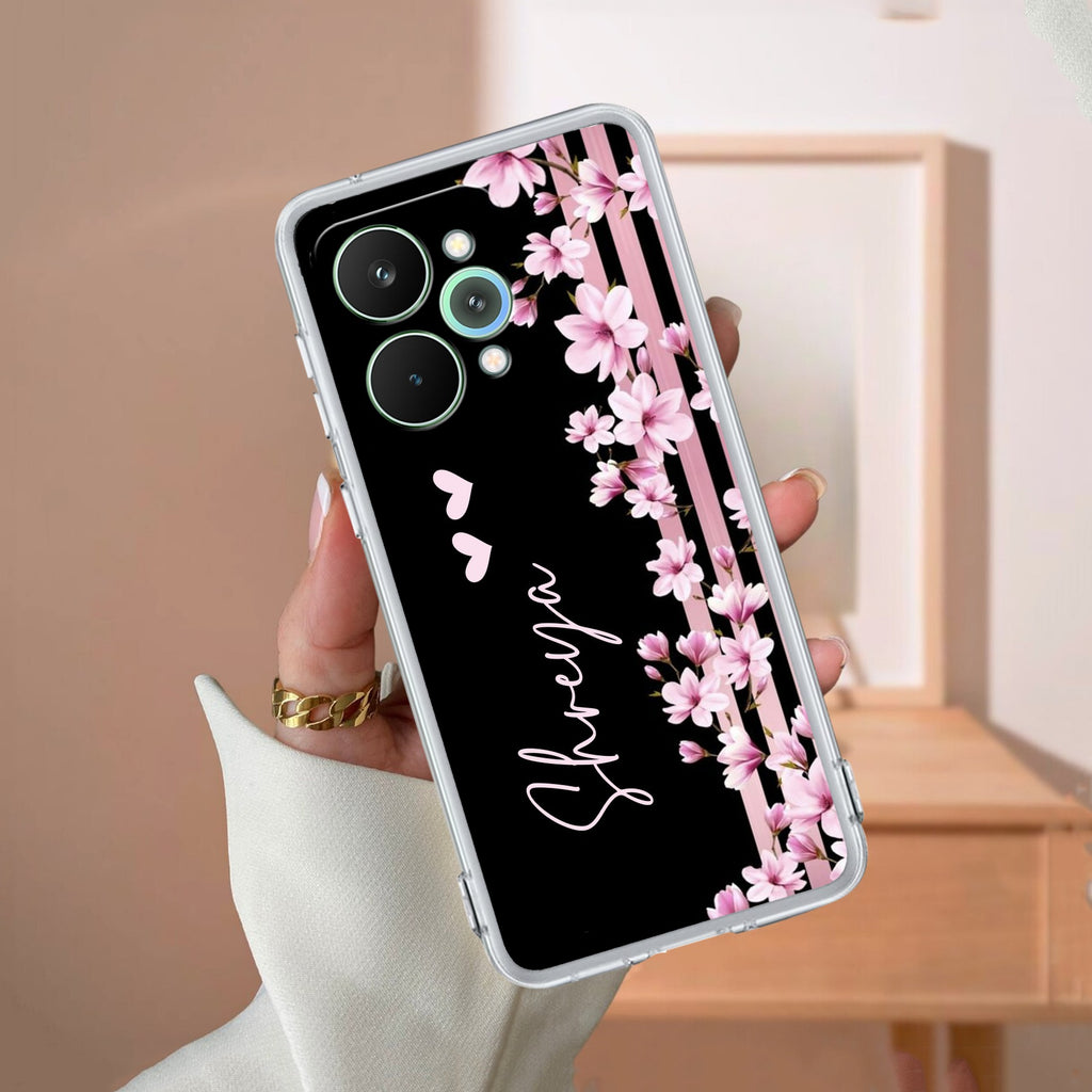 Pink Floral Anti Yellow Case For Realme 15 Pro 5G
