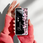 Pink Floral Customize Transparent Silicon Case For Realme GT Master Edition