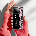 Pink Floral Customize Transparent Silicon Case For Realme C63 5G