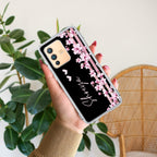 Pink Floral Customize Transparent Silicon Case For Vivo V23 5G
