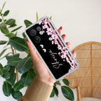 Pink Floral Customize Transparent Silicon Case For Vivo - ShopOnCliQ