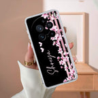 Pink Floral Customize Transparent Silicon Case For Vivo X200 Pro 5G